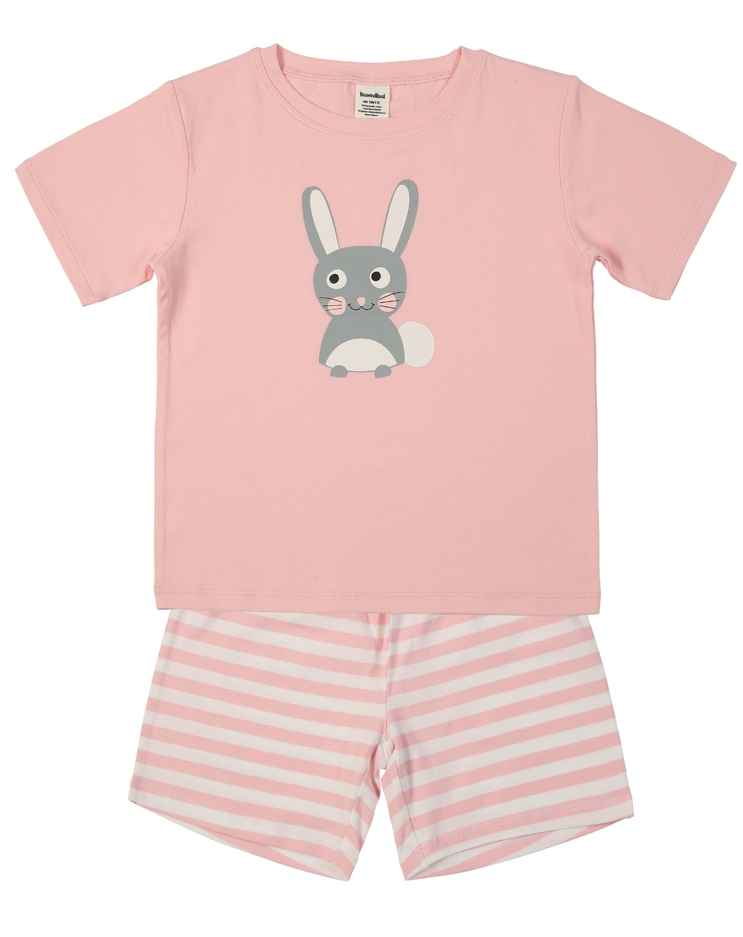 Schlafanzug HASE HENRY Gr.116/122 kurz in rosa/weiss