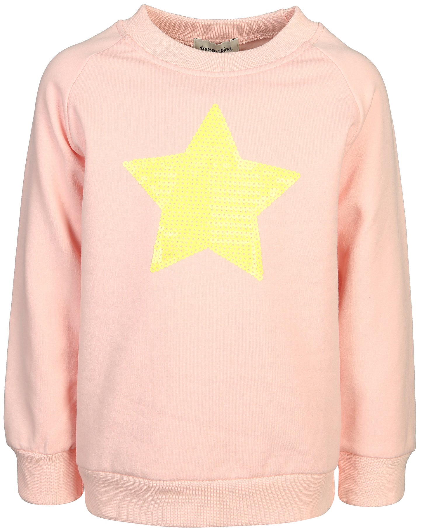 Sweatshirt NEON STERN Gr.104/110 mit Pailletten in pink