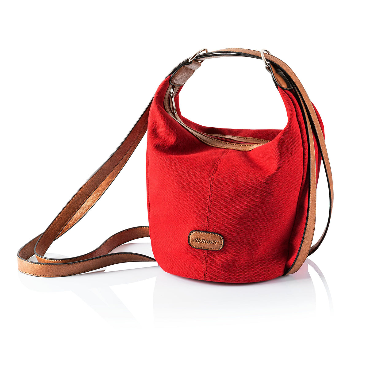 Arrows Schulter- und Rucksacktasche "Emmi", Canvas (Farbe: rot)