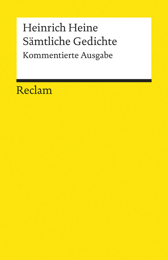 Sämtliche Gedichte. Kommentierte Ausgabe (Heinrich Heine)