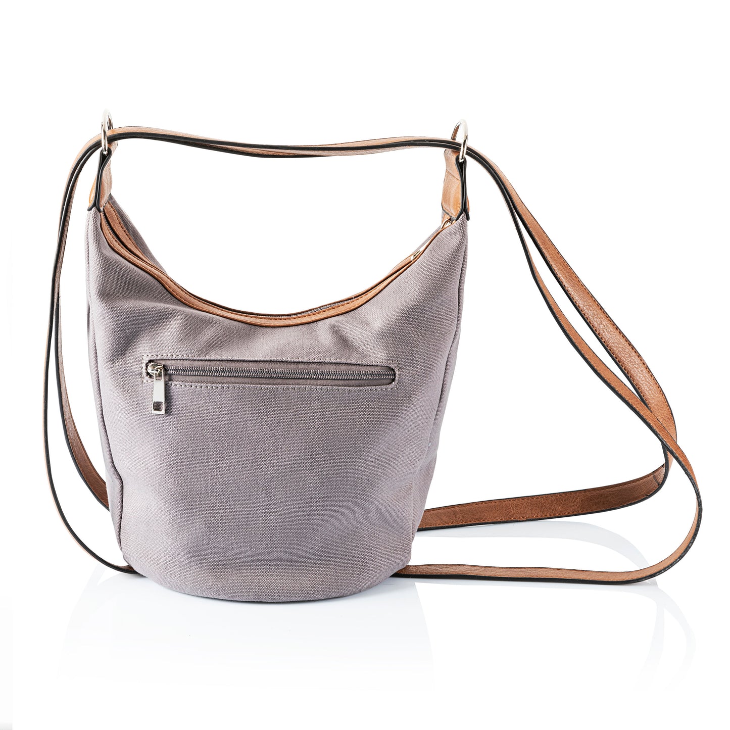 Arrows Schulter- und Rucksacktasche "Emmi", Canvas (Farbe: grau)