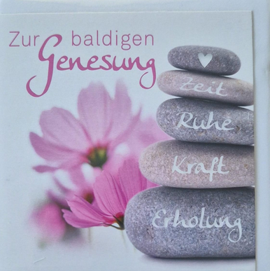 Zur baldigen Genesung (8 x 8 cm)