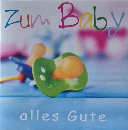 Zum Baby alles Gute (8 x 8 cm)