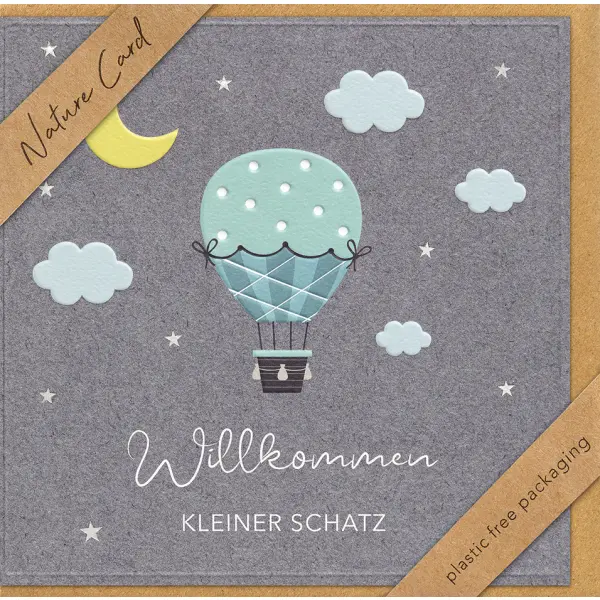 Willkommen kleiner Schatz (15.5 x 15.5 cm)