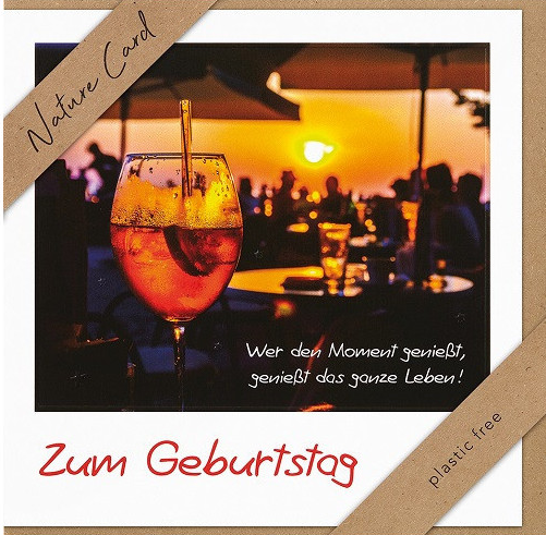 Wer den Moment geniesst, geniesst das ganze Leben (15.5 x 15.5 cm)