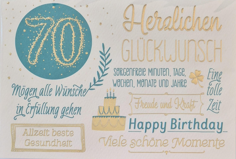70 Herzlichen Glückwunsch (B6)