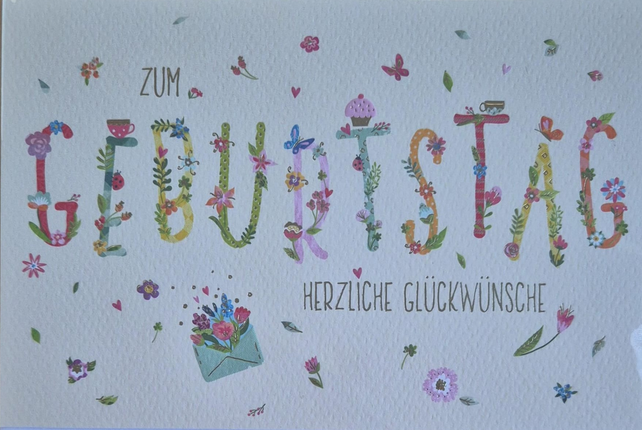 Zum Geburtstag herzlilchen Glückwunsch (B6)