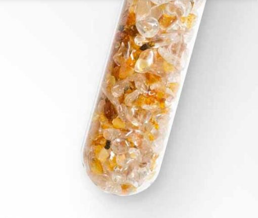 Edelstein Wasserstab "Kreativität und Schaffenskraft" (Bernstein und Bergkristall)