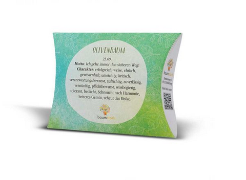 Handschmeichler Olivenbaum 45mm mit Baumhoroskop
