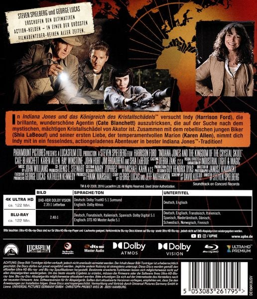 Indiana Jones und das Königreich des Kristallschädels (DVD)