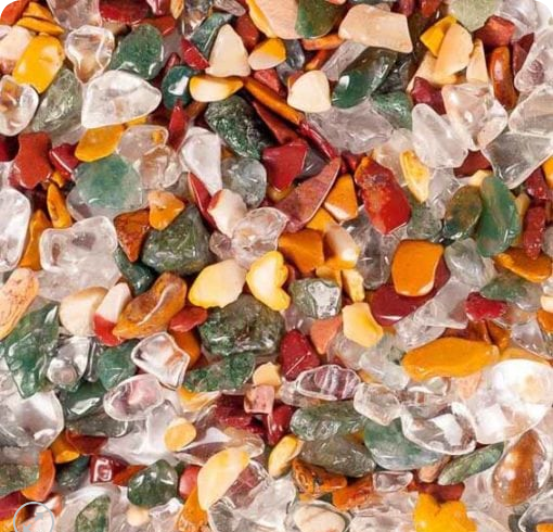 Edelstein Wasserstab "Flexibilität und Zufriedenheit" (Mookait, Moosachat und Bergkristall)