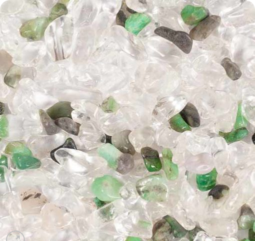 Edelstein Wasserstab "Inneres Gleichgewicht" (Smaragd und Bergkristall)