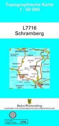 Topographische Karte Baden-Württemberg, Zivilmilitärische Ausgabe - Schramberg