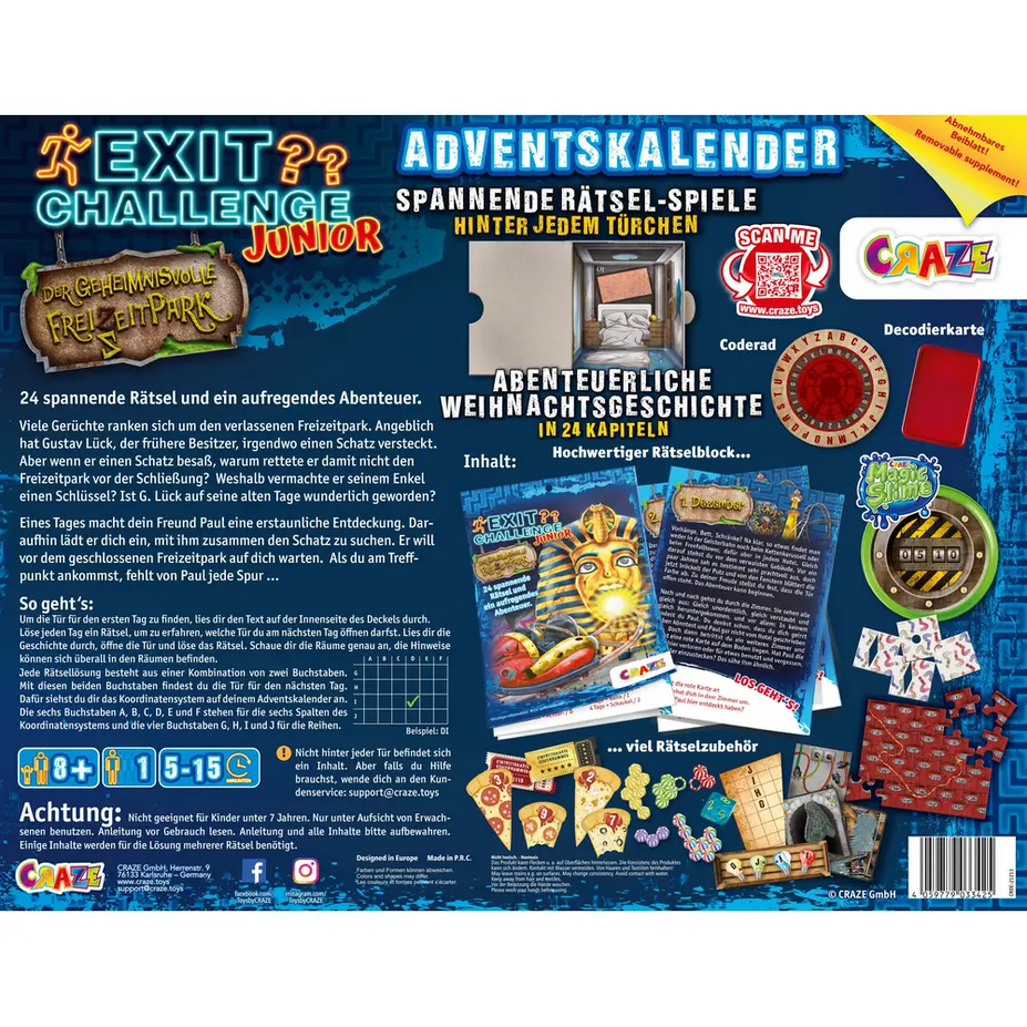 Craze Adventskalender "Exit Challenge Junior"