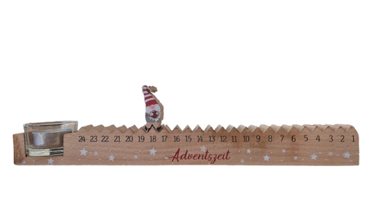 Adventskalender Holzleiste "Wichtel Tomte"