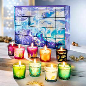Duftkerzen Adventskalender 2023 mit 24 Mini-Duftkerzen