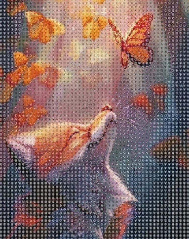 Diamond Painting "Fuchs und Schmetterling" 40 x 50 cm