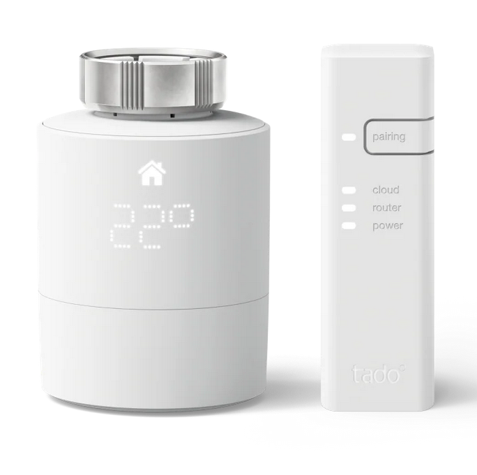 Tado - tado Smart Heizkörperthermostat Starter Kit V3+, horizontale Montage