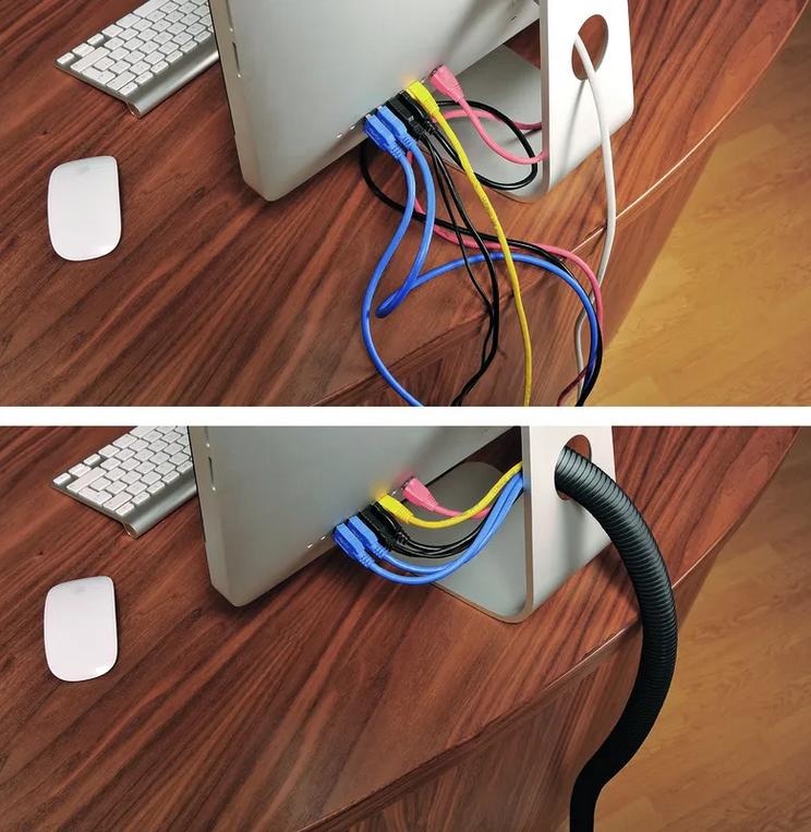 Steffen - Kabelschlauch D-Line Tidy 32 x 32 mm, 1.1 m, schwarz