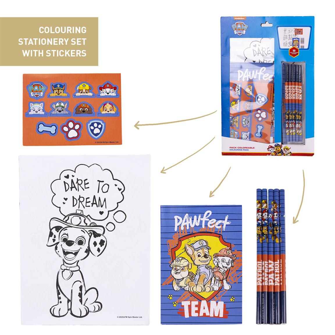 Ausmal- und Schreib-Set "Paw Patrol", blau