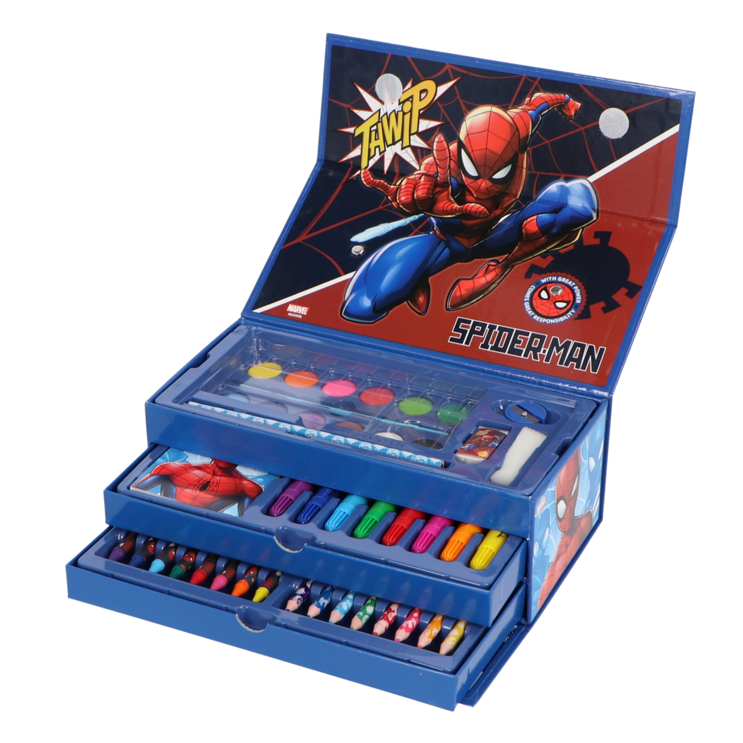 Spiderman Farbbox mit Schublade