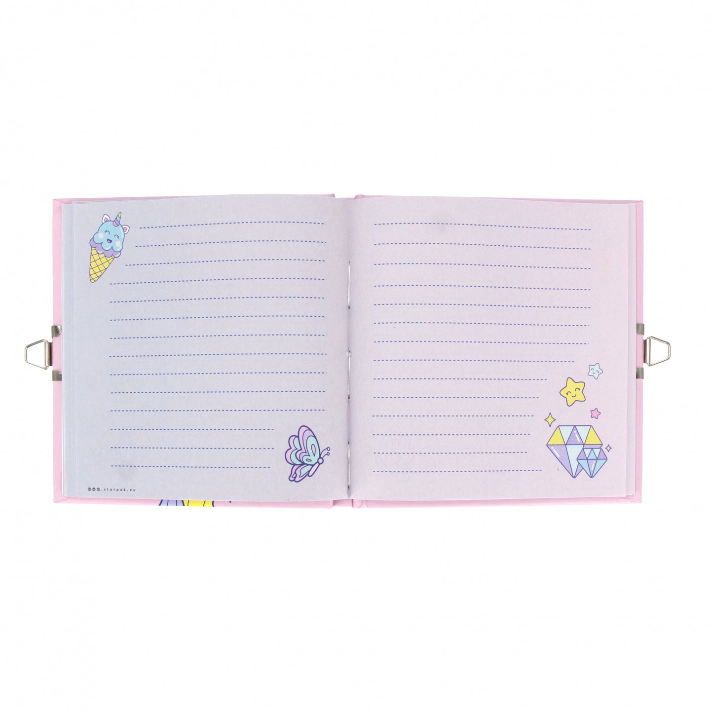 Tagebuch "Einhorn" mit Schloss (13.5 x 13.5 cm)