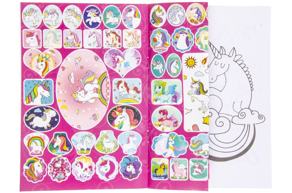 Malbuch "Einhorn" mit Aufklebern (20 x 14 cm)