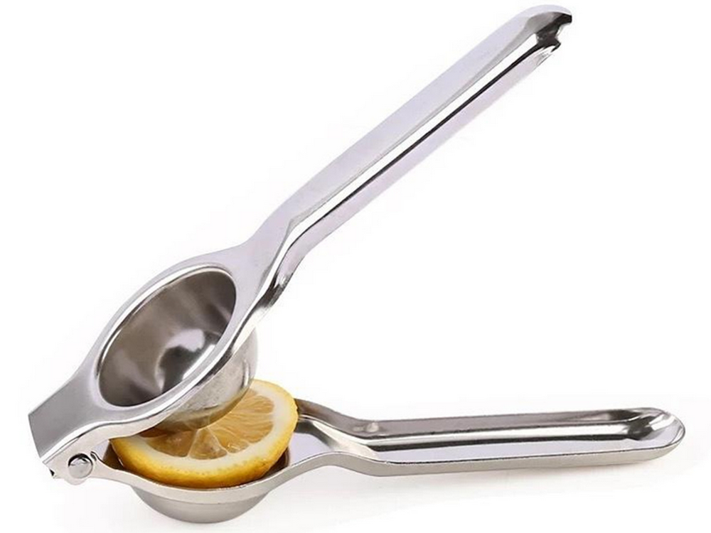 Manuelle Zitruspresse aus Edelstahl