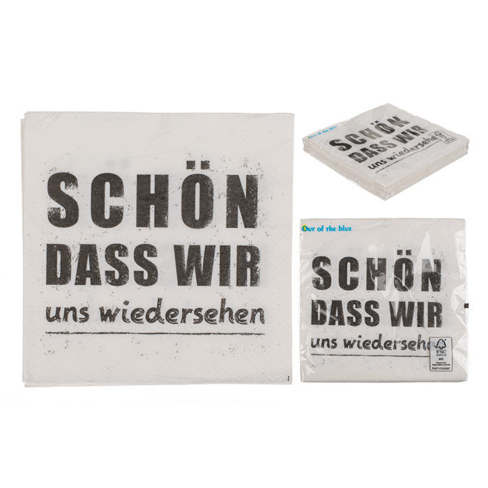 Servietten "Schön, dass wir uns wiedersehen", 33 x 33 cm (20 Stk.)