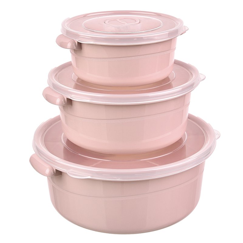Mircrofresh Aufbewahrungsdosen-Set, 3-teilig, rund