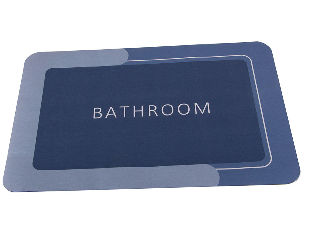 Badezimmermatte schnelltrocknend, blau (38 x 58 cm)