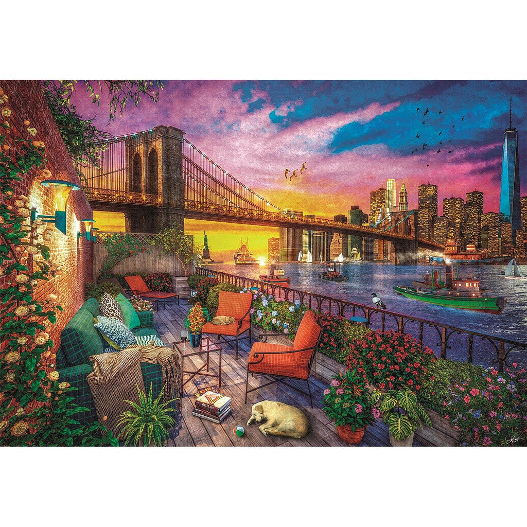 Clementoni Puzzle - New Yorker Balkon-Sonnenuntergang (3000 Teile)