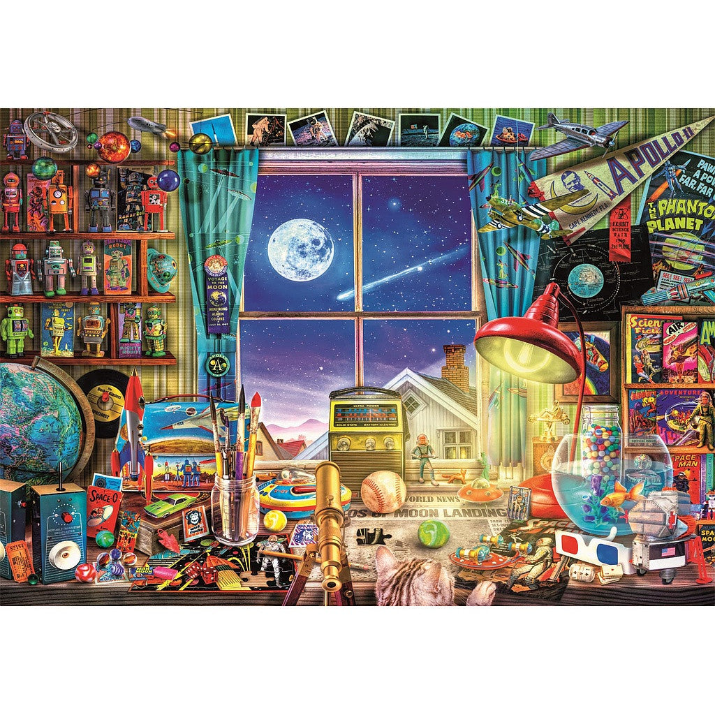 Clementoni Puzzle - Kinderzimmer zum Mond (500 Teile)