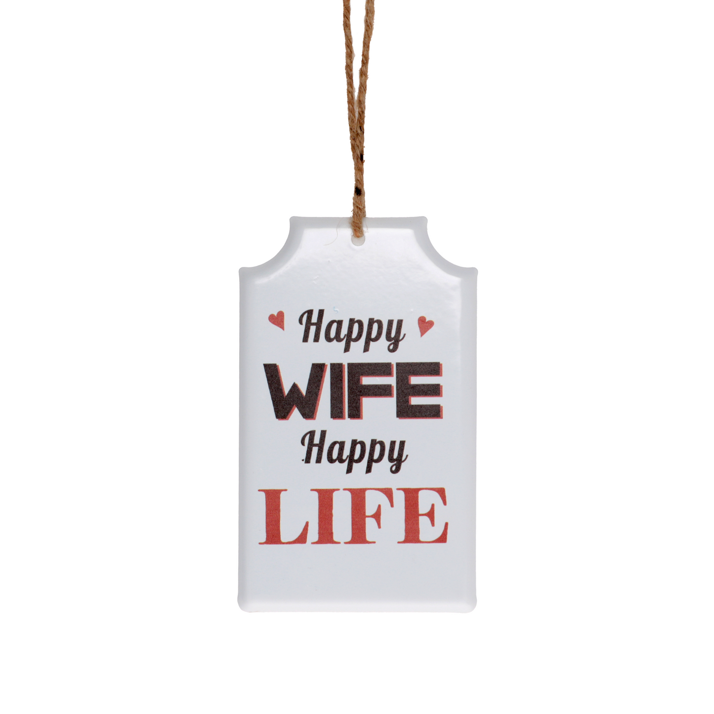 Blechschild "Happy Wife Happy life" (15 x 9 cm)