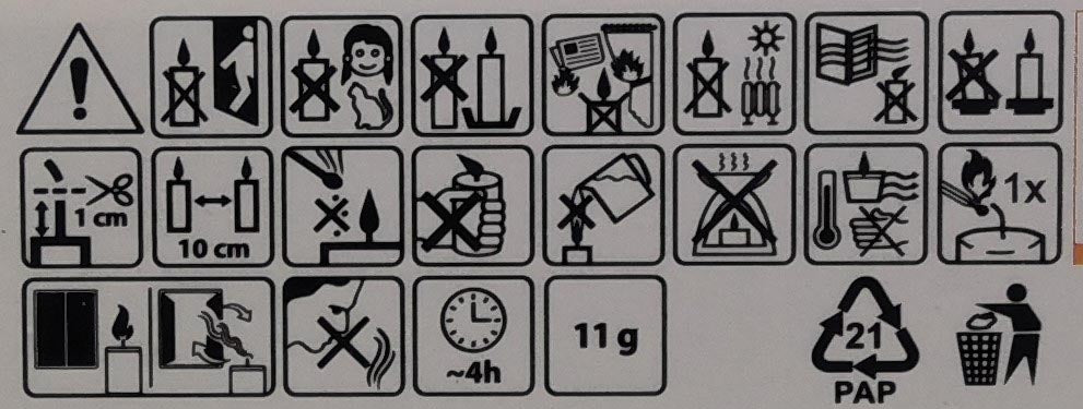 Teelichter 6er Pack mit Vanilleduft