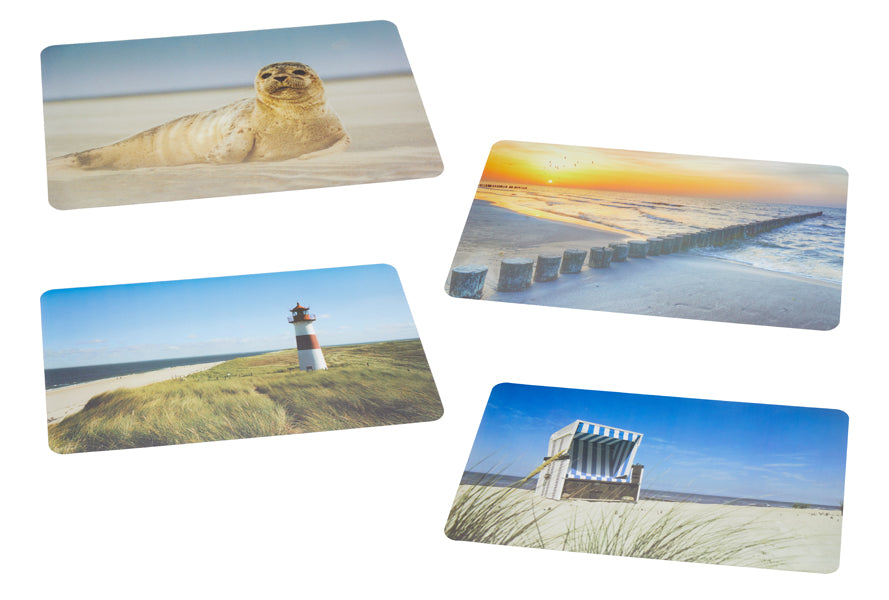 Platzmatte Maritim, 4-fach sortiert 44x28,5cm