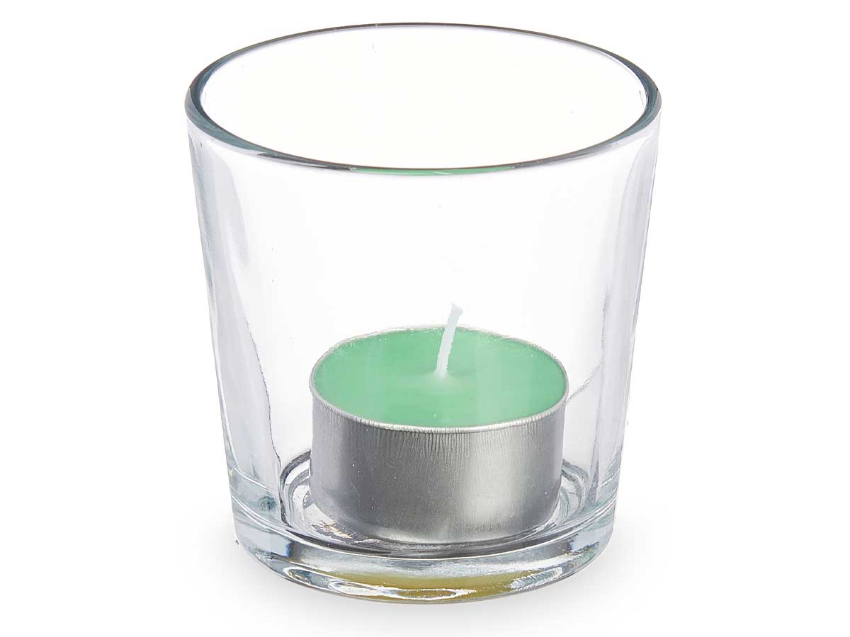 Teelicht im Glas "Jasmin"