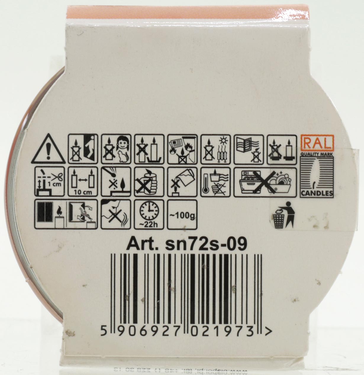 Duftkerze im Motivglas "Merry Christmas" (120 g)