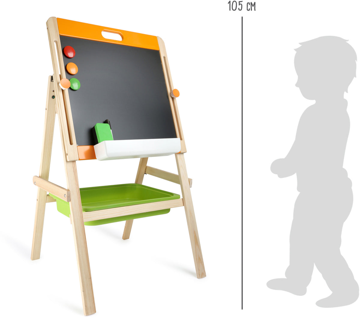 Kreide- und Magnettafel, (41 x 59 x 105 cm)