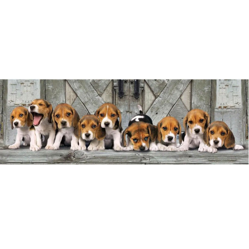 Clementoni Panorama-Puzzle - Süsse Beagle-Welpen (1000 Teile)