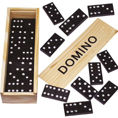 Domino in Holzbox (16 x 5 cm)