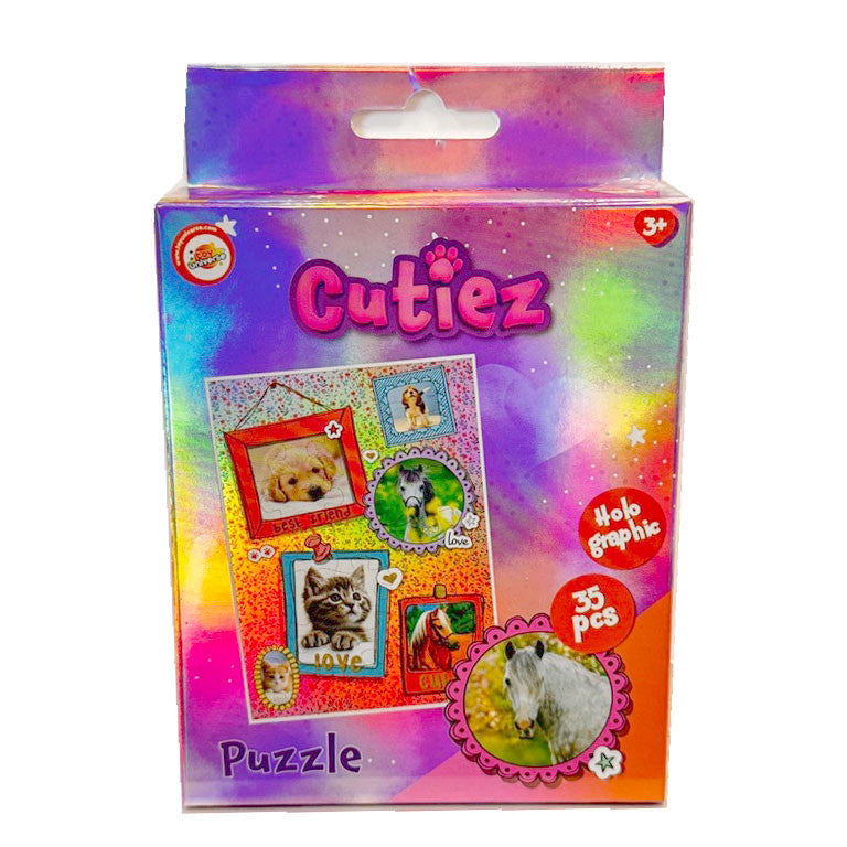 Hologramm-Mini-Puzzle "Süsse Tiere", assortiert (35 Teile)