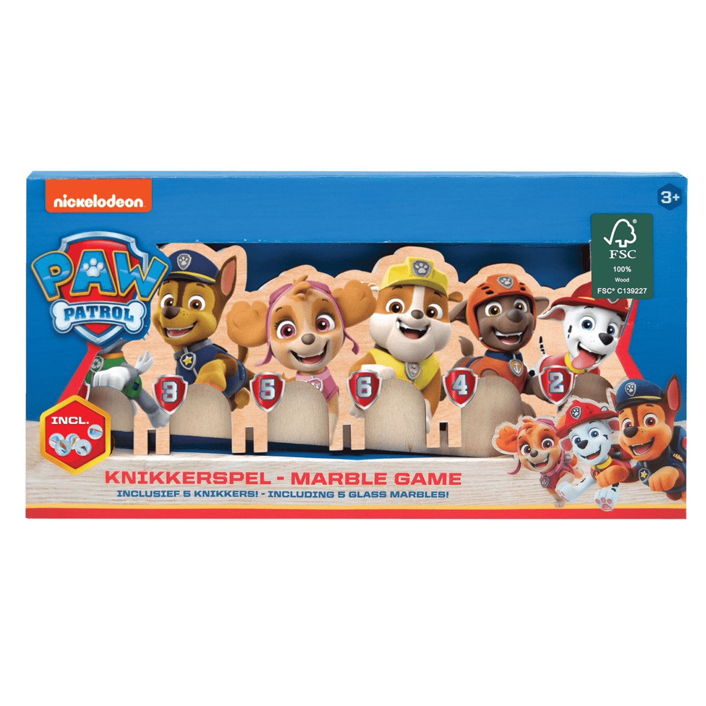 Murmelspiel "Paw Patrol" aus Holz