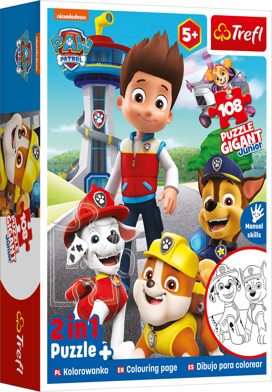 Puzzle inkl. Malbuch - Paw Patrol "Junior" (108 Teile)