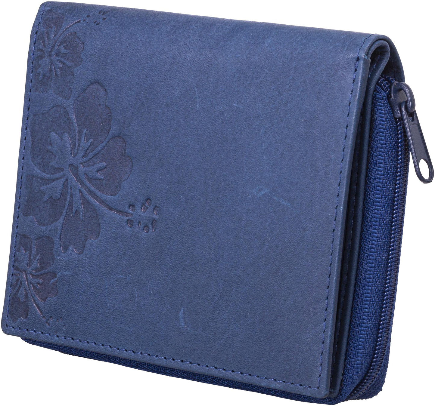 HJP Damen Geldbörse "Malva" Leder (Farbe: jeansblau)