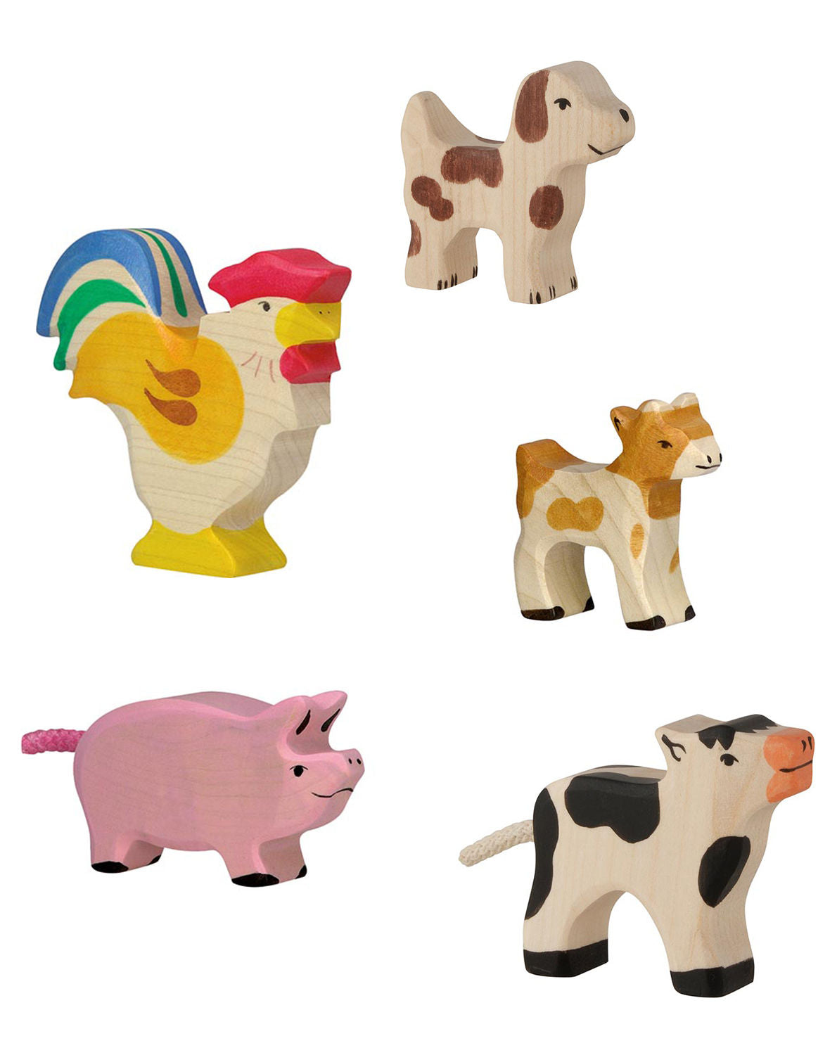 Holztier-Set MINI BAUERNHOF 5-teilig