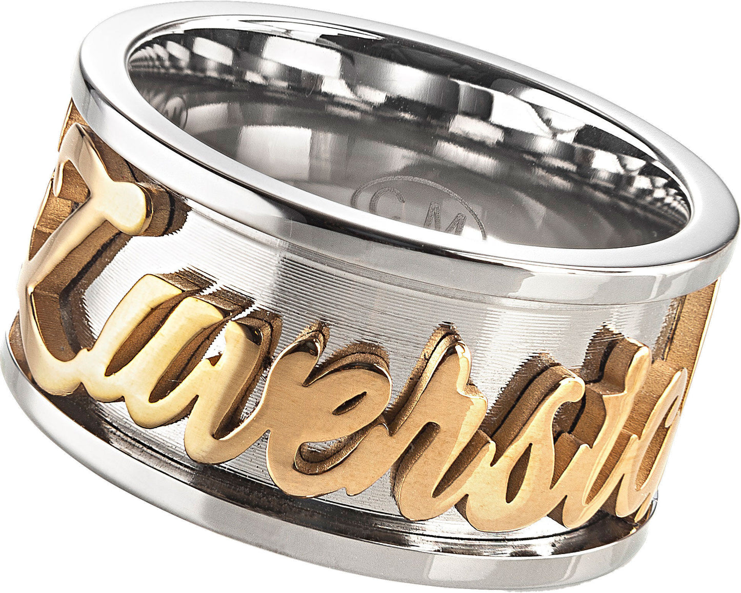 CM Antistress-Ring "Mut & Zuversicht" Edelstahl, Gr. 20