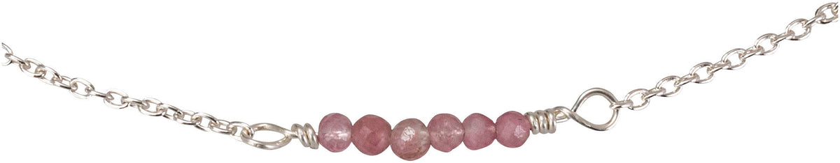 CM Fusskettchen 925 Silber (Material: Turmalin)