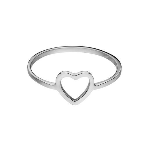 Paul Valentine Ring "Heart Ring" Edelstahl (Farbe: silber, Größe: 54)