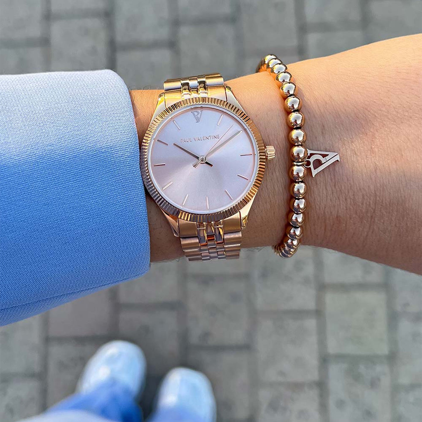 Paul Valentine Damen Armbanduhr Iconia Rose Gold